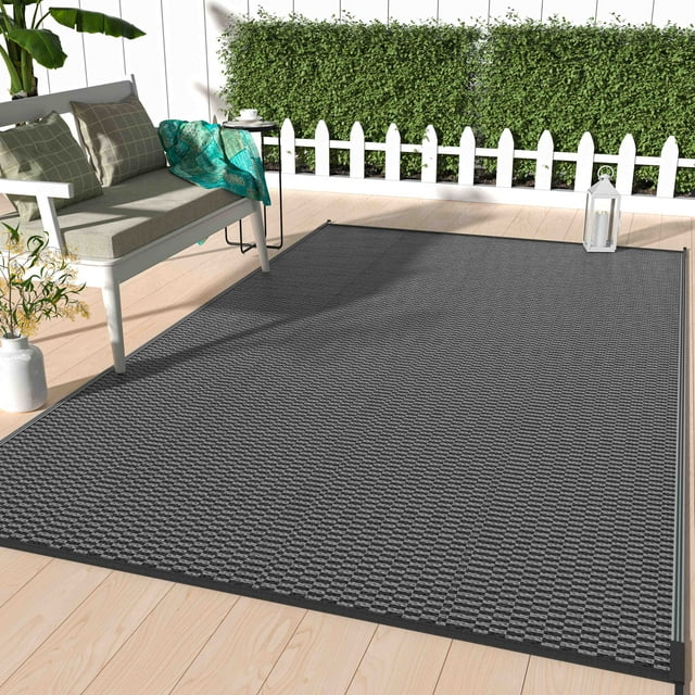 DEORAB Outdoor Rug for Patio Clearance,5'x8' Waterproof Mat,Reversible