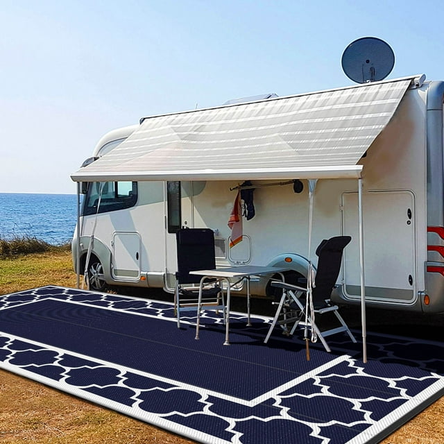 DEORAB Outdoor Rug for Patio Clearance, Reversible Plastic Camping Rugs