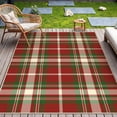 thumbnail image 1 of DEORAB Outdoor Rugs 4'X6' Chenille Patio Rug Three-Layer Material Imitation Silicone Spot Molding Camping Outside Rv Mat Red & Green, 1 of 7