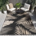 thumbnail image 1 of DEORAB Outdoor Rugs Patio Lightweight Waterproof Mat Plastic Rv Camper Outside Carpet,Black&Beige,10'x14', 1 of 8