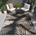 thumbnail image 1 of DEORAB Outdoor Rugs Patio Lightweight Waterproof Mat Plastic Rv Camper Outside Carpet,Black&Beige,6'x9', 1 of 8