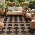 thumbnail image 1 of DEORAB Outdoor Rug 6'x 9' Polypropylene Surface Washable UV-Resistant Carpet Patio Deck Porch，Black & Coffee, 1 of 12
