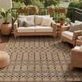 thumbnail image 1 of DEORAB Outdoor Rug 5'x 8' Polypropylene Surface Washable UV-Resistant Carpet Patio Deck Porch，Coffee, 1 of 12