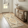 thumbnail image 1 of DEORAB Runner Rug 2X10 Non Slip Hallway Vintage Rugs, Machine Washable Lightweight Mat for Living Room, Entryway, Bedroom, Kitchen and Passage, Ultra-Thin, Beige, 1 of 8