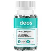 DEOS  Internal Deodorant Supplement, 30 Capsules, Chlorophyll, Parsley & Peppermint, Daily Dietary Supplement