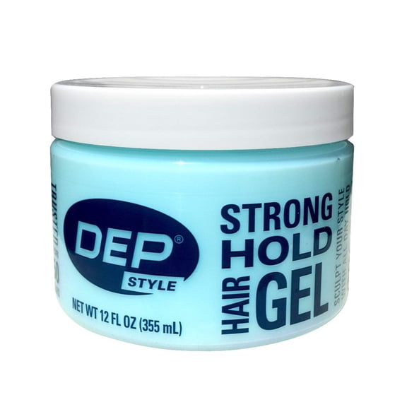 DEP Style Strong Hold Hair Gel, All-Day Control, Non-Flaking Formula, No Stickiness or Buildup, 12 fl oz