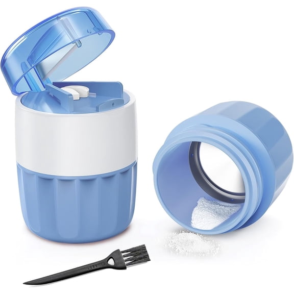 DEPAD 3-in-1 Pill Crusher and Pill Cutter, Pills Crusher Fine Powder with Stainless Steel Grinding Head, Pil Grinder with Storage for Tablets, Cutter Splitter for Small and Tiny Pills