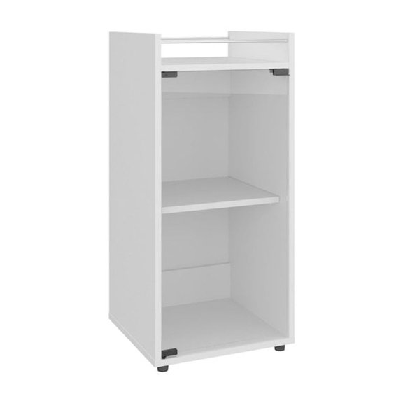 Depot E-Shop Boon Minibar Cabinet, 1 Glass Door, 3 Shelves, White