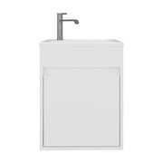 Depot E-Shop Chisana Bathroom Vanity, 1 Door, White