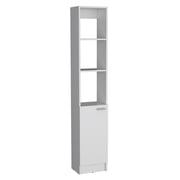 Depot E-Shop Linen Cabinet, 1 Door, 6 Shelves, White