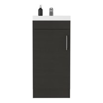 Depot E-Shop Sevilla Bathroom Vanity Sink With Metal Handles And Single Door Cabinet, Black