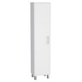 thumbnail image 1 of DEPOT E-SHOP Dryden Tall Narrow Storage Cabinet with 5-Tier Shelf and Broom Hangers, White, 1 of 5