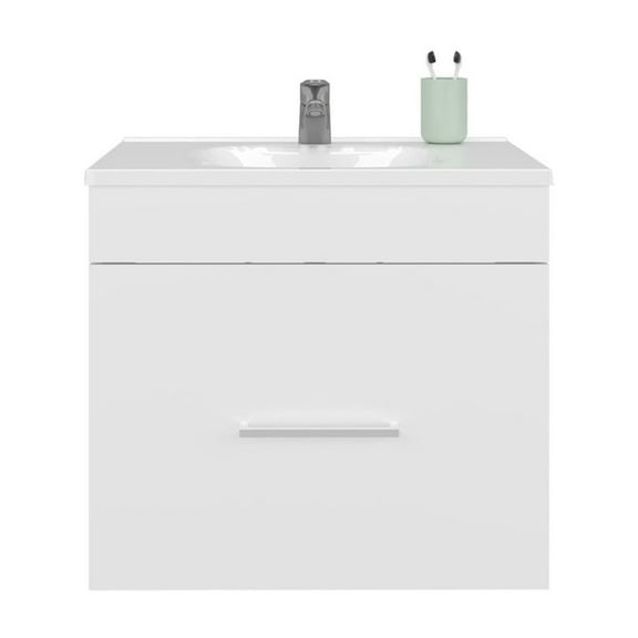 Depot E-Shop Wixom Bathroom Vanity, 1 Drawer, White