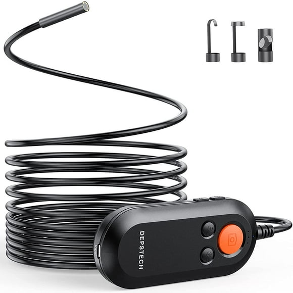 DEPSTECH 1944P HD Wireless Endoscope, 3X Zoom Sewer Camera for Motor Engine Inspection, Waterproof Semi-Rigid Snake Camera with 6 LEDs for iPhone Android, Tablet -16.5FT