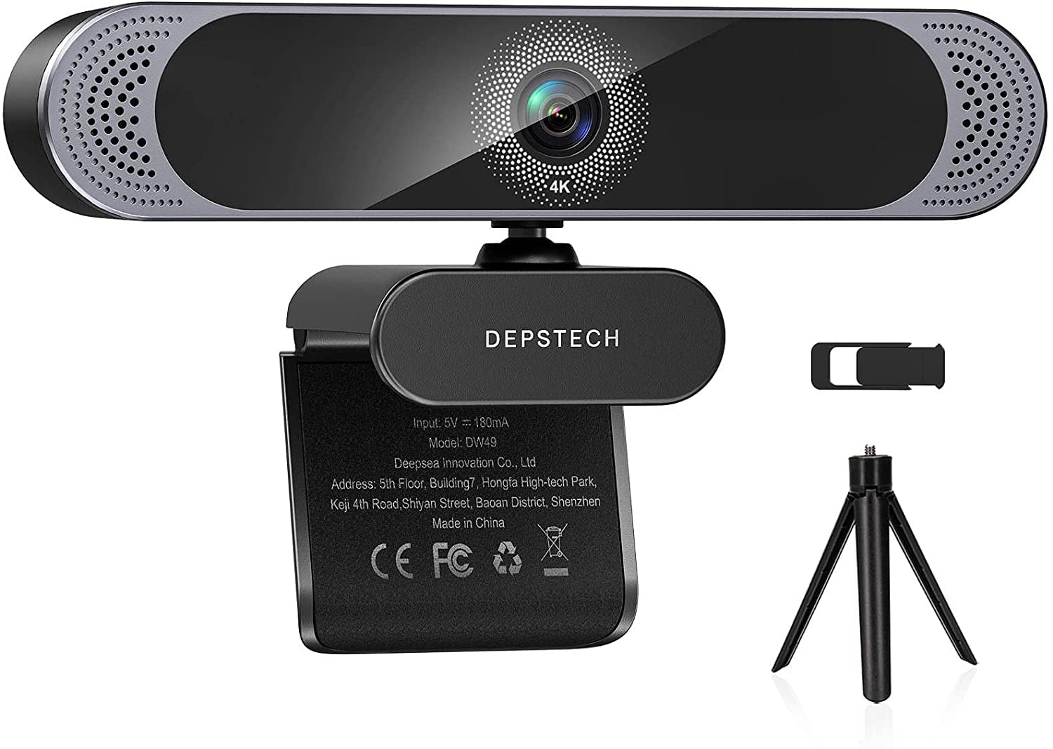 DEPSTECH 4K Webcam with Microphone, Sony Sensor, Autofocus Streaming Web  Camera with Privacy Cover, Tripod for Laptop, PC Zoom Skype Facetime   