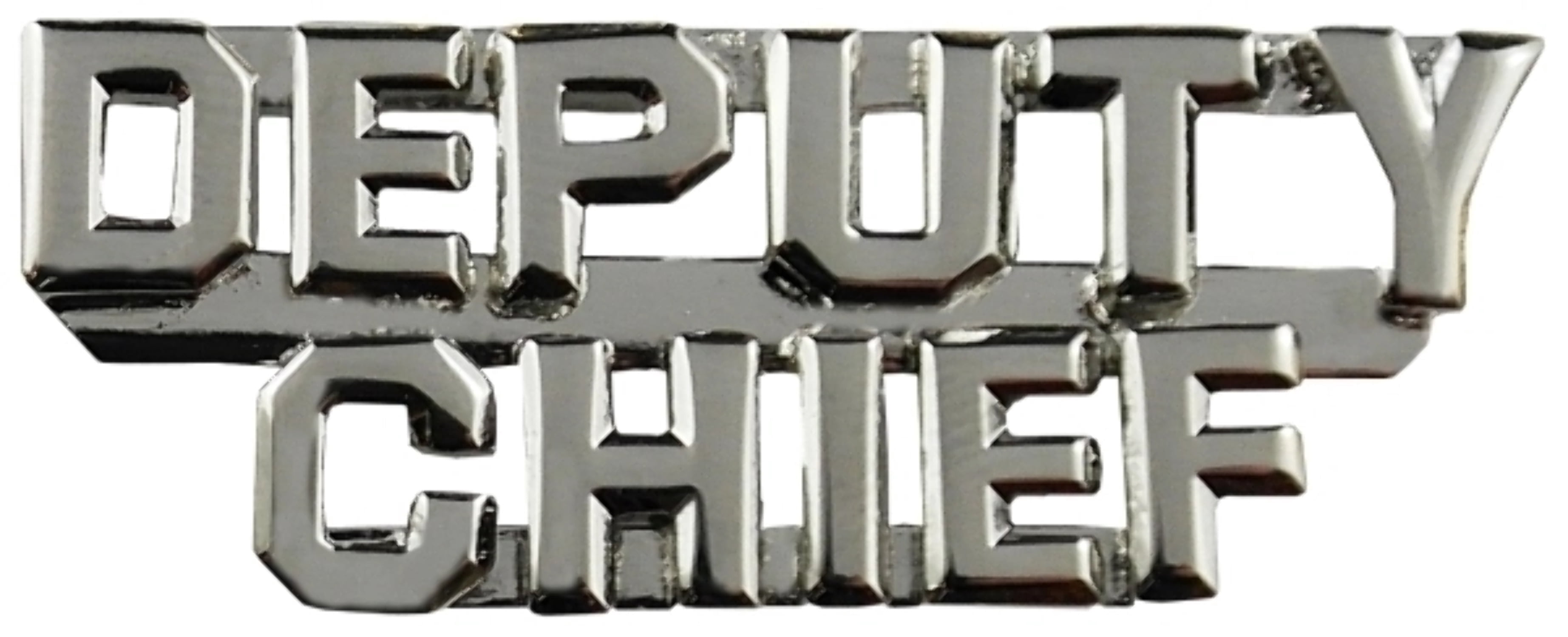 Hero's Pride DEPUTY CHIEF Die Struck Letters, Nickel Finish, Pair ...