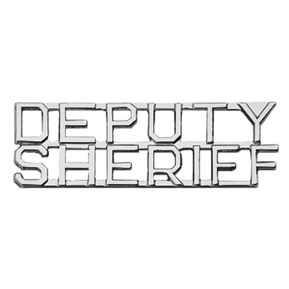 DEPUTY SHERIFF Die Struck Letters, 2 Posts  Clutch Backs, Pairs, 1/4 High