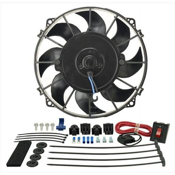 DERALE 16508 8 In. Tornado Electric Puller Fan, Premium Mounting Kit