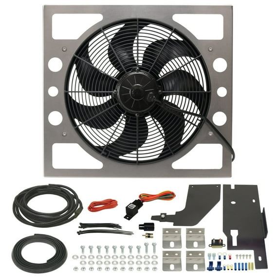 DERALE 17 in 2400 CFM Direct Fit Electric Cooling Fan Wrangler P/N 20161 Fits select: 1997-2006 JEEP WRANGLER / TJ, 1989-1995 JEEP WRANGLER / YJ