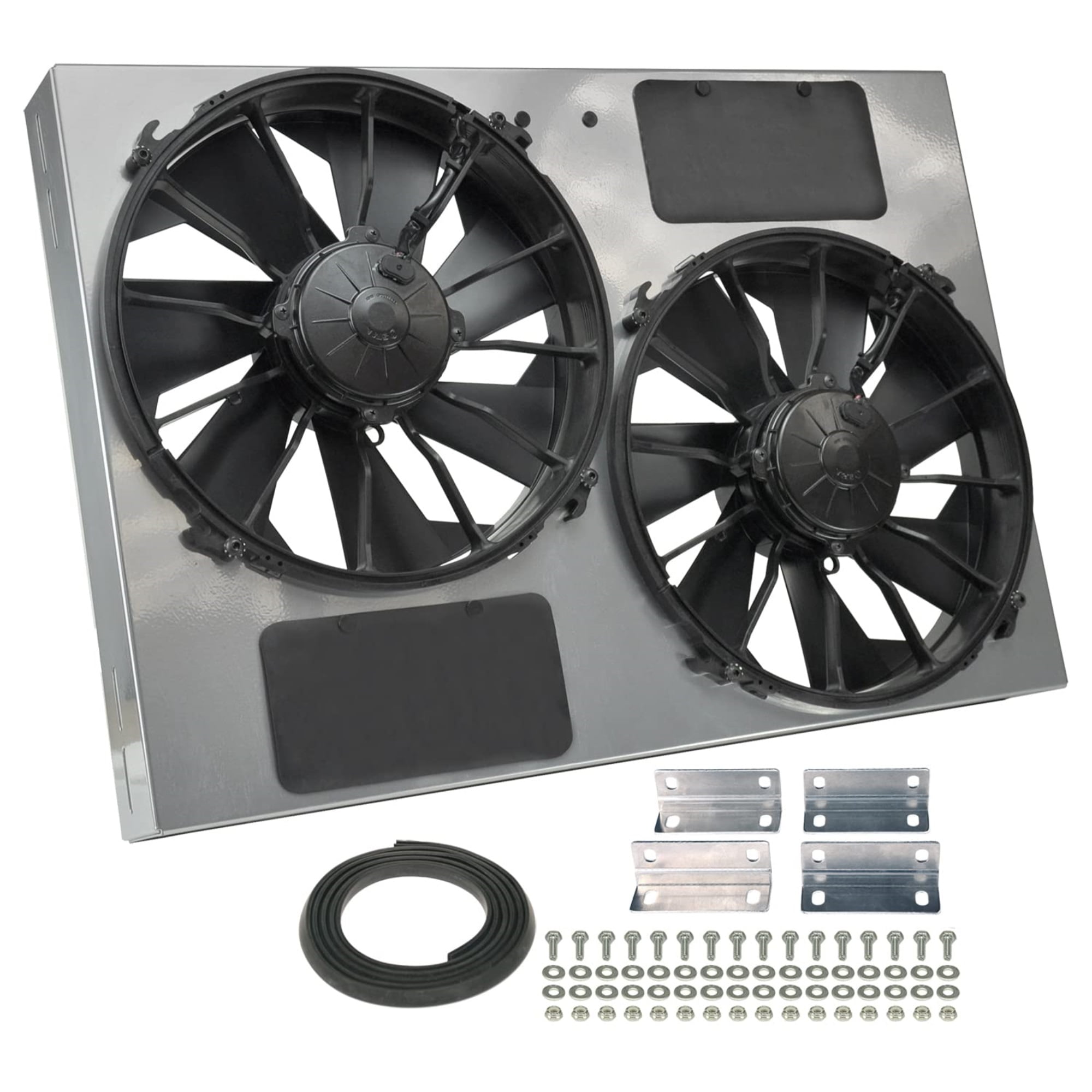 High Output Dual Radiator Fan with Steel Shroud