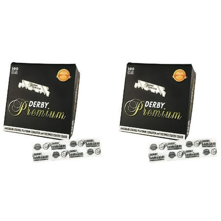 DERBY Barber Razor Premium Single Edge Blade 100 Count SR-05298 (2 Pack)