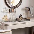 thumbnail image 1 of DERCLIVE 2 Tier Bathroom Corner Countertop Organizer Makeup Organizer Space Saving Storage Vanity Trays, 1 of 7