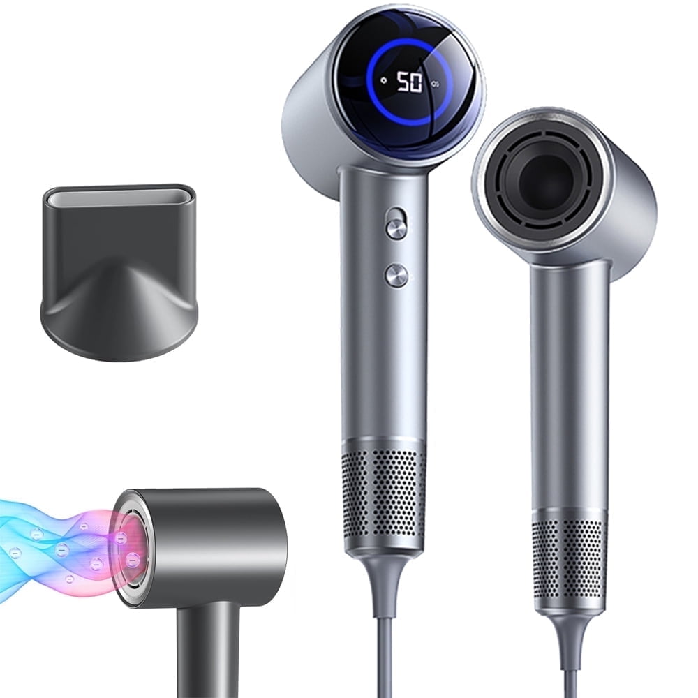 DERCLIVE Hair Dryer, High-Speed Blow Dryer With 4 Heating Settings & 2 Speeds, Ionic Hair Dryer Magnetic Nozzle, Low Noise, for Home, Travel, Salon, Gift