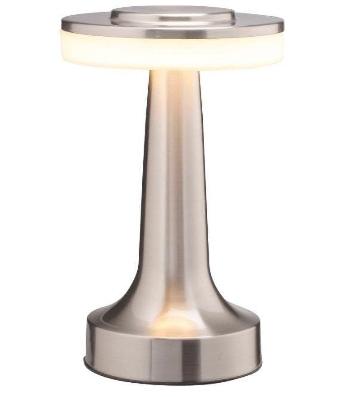 DERCLIVE Led Portable Metal Table Lamp with Touch Sensor 3 Color Stepless Dimming Nightstand Desk Lamp Rechargeable Bedside Lamp