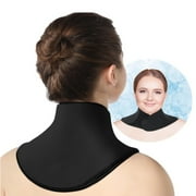 DERCLIVE Neck Ice Pack Wrap, Soft Gel Ice Packs for Injuries Reusable, Cold Compress for Cervical Pain Relief, Sports Injuries, Swelling, Office Pressure, Black
