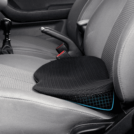 Tishijie Memory Foam Lumbar Support Pillow for Car - Mid/Lower Back Support Cushion for Car Seat (Black)