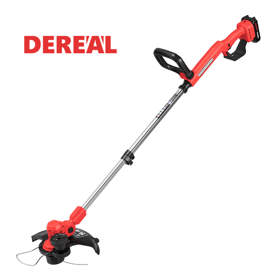 Cordless Grass String Trimmer Cutter, Electric Weed Eater Wacker for Garden and Yard Red