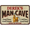 thumbnail image 1 of DEREK'S Man Cave Metal Sign Wall Decor Gift 8x12 208120011166, 1 of 1