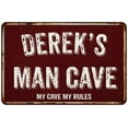 thumbnail image 1 of DEREK'S Man Cave Red Grunge Sign 12 x 18 Matt Finish Metal Sign 112180003151, 1 of 1