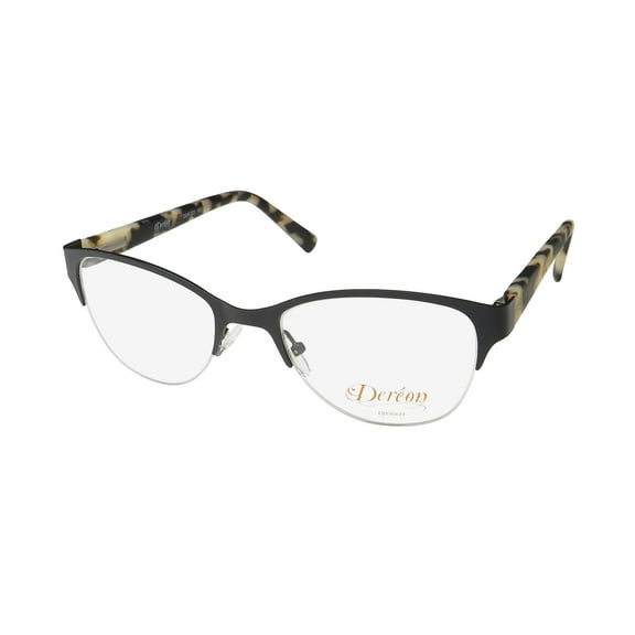 DEREON DOV323 CAT EYE EYEGLASS FRAME/GLASSES HALF-RIM AMERICAN FASHION DESIGNER