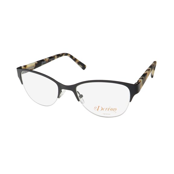 DEREON DOV532 CAT EYE EYEGLASS FRAME/GLASSES HALF-RIM AMERICAN FASHION DESIGNER