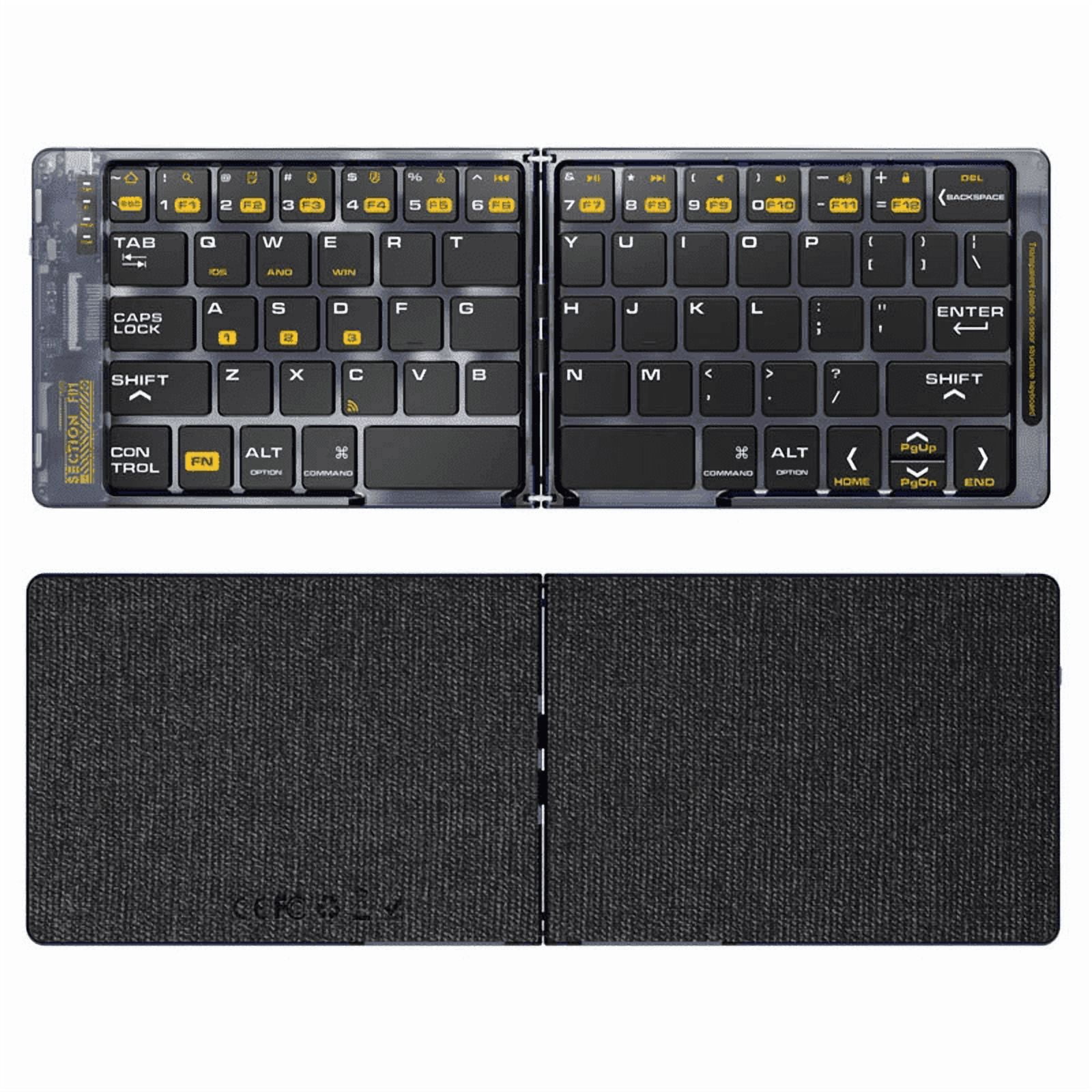DERETE Foldable Bluetooth keyboard，Wireless Bluetooth Keyboard ，Travel Keyboard，Android Windows iOS