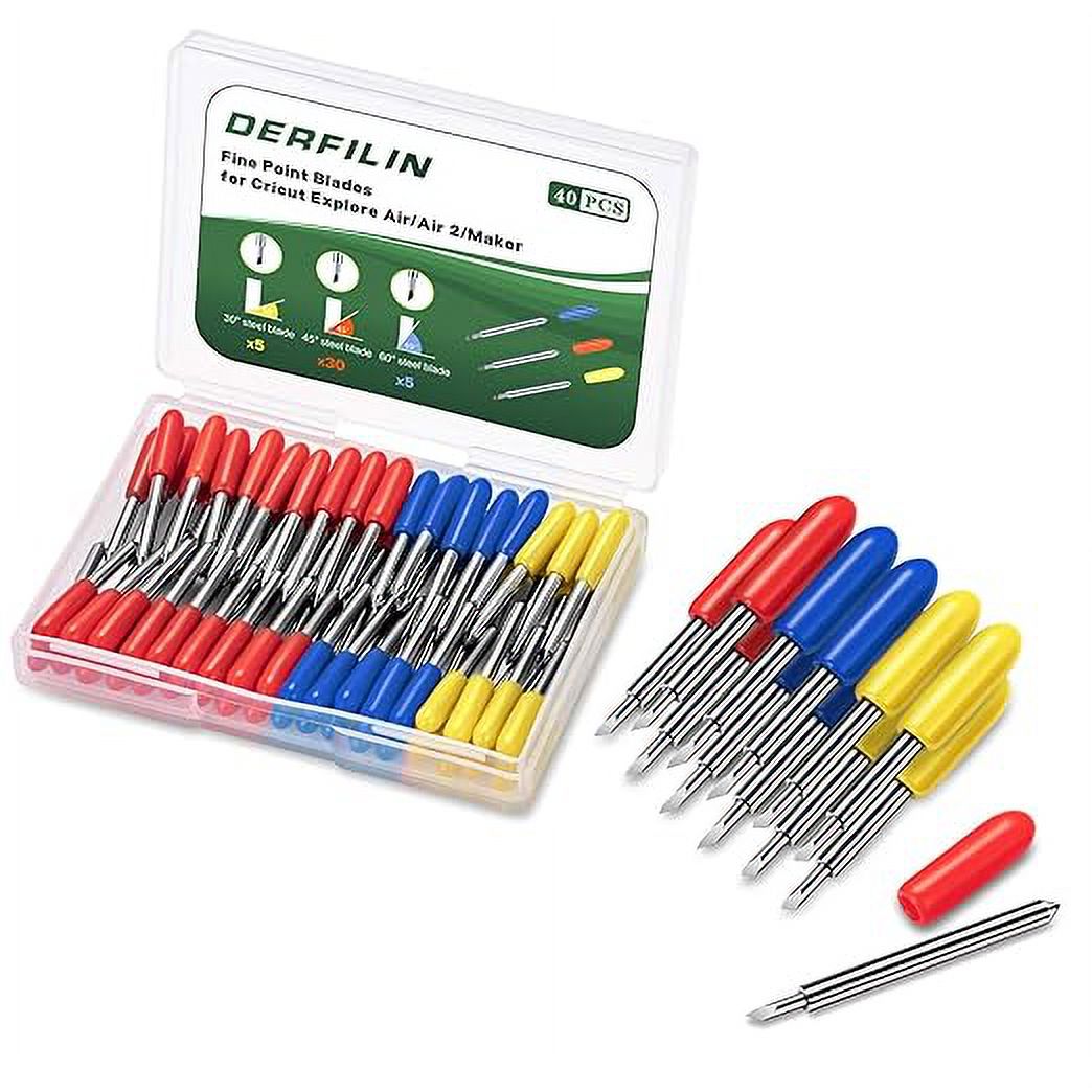 DERFILIN 40PCS Fine Point Blades for Explore Air/Air 2 Maker 3