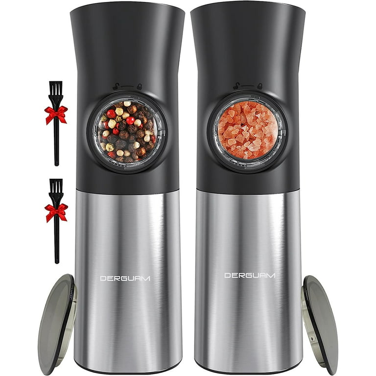 Electric Gravity Salt And Pepper Grinder Mill Set With Blue Light