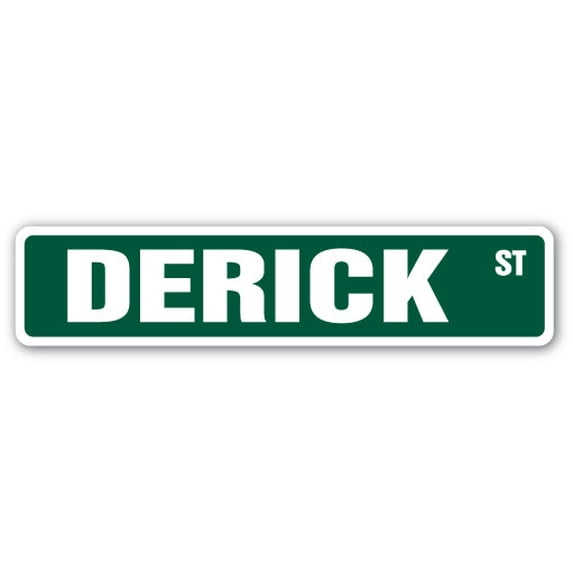 DERICK Street Sign Childrens Name Room Sign | Indoor/Outdoor | 30" Wide