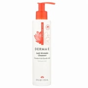 DERMA E Anti-Wrinkle Retinol Face Wash, Glycolic Acid Cleanser, Vegan Skin Care, 6 oz