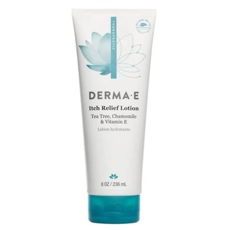 DERMA-E Itch Relief Lotion Anti-Itch Lotion for Dry Skin Soothing Itchy Skin Cream Lightweight Body Lotion Calms and Moisturizes, 8 oz