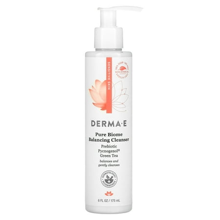 DERMA E Pure Biome Balancing Cleanser, 6 fl oz (175 ml)