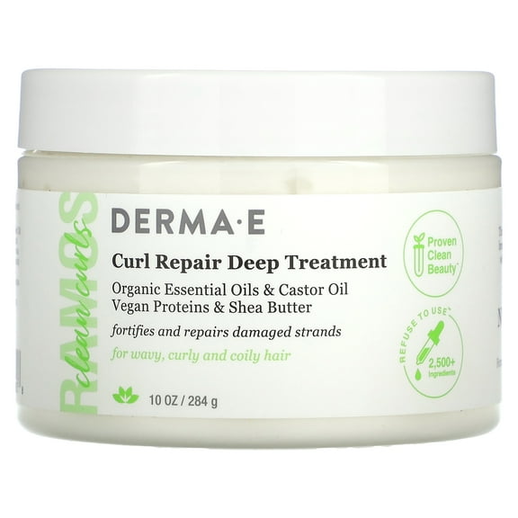 Derma E Skin & Hair Care 158608 10 oz Ramos Curl Repair Deep Treatment