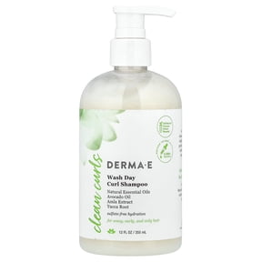 DERMA E Ramos Clean Curls, Wash Day Curl Shampoo, For Wavy, Curly and Coily Hair, 12 fl oz (355 ml)