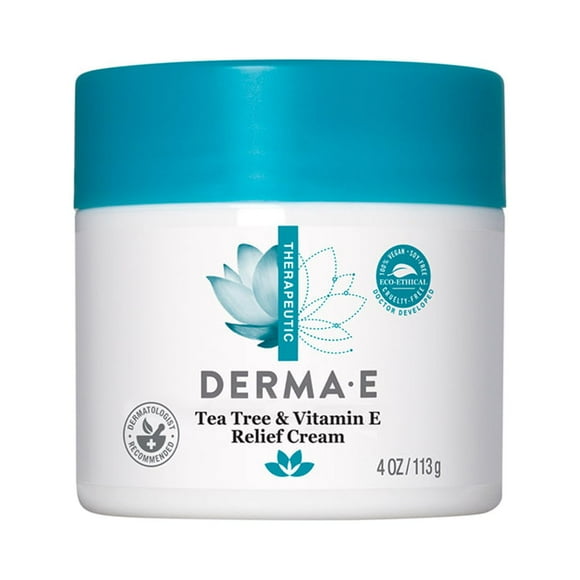 DERMA E Tea Tree And Vitamin E Skin Relief Cream, 4 oz