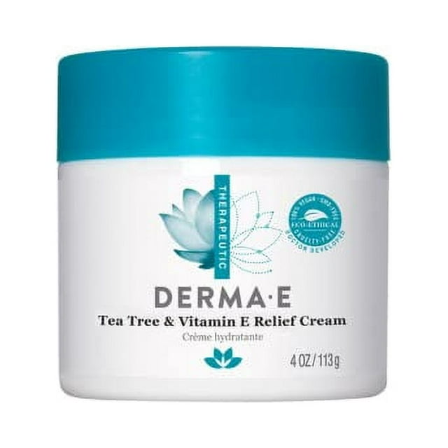 DERMA E Tea Tree and Vitamin E Relief Cream â€“ Deeply Moisturizing Tea