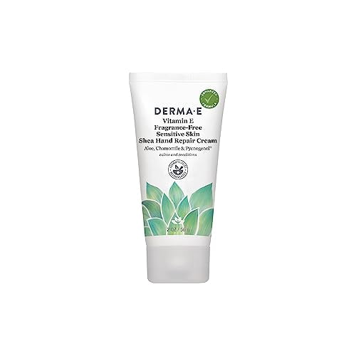 DERMAE Vitamin E Fragrance Free Sensitive Skin Shea Hand Repair Cream