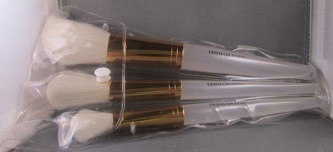 DERMABLEND 3 Full Size Cosmetic Facial Brushes : Large Medium Small Brush NEW