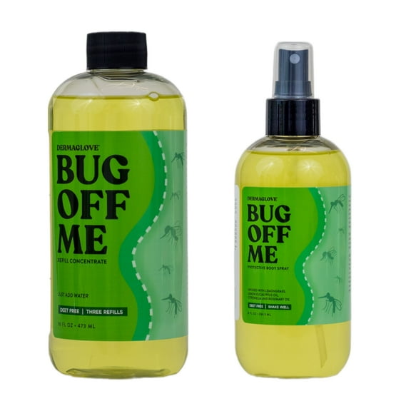 DERMAGLOVE Bug Off ME Refill KIT  All-Natural Protective Body Spray That Provides Instant Relief from Mosquitoes, Flies, No-See-ums, and Gnats