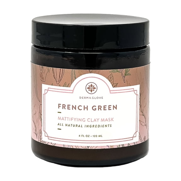 French Green Clay Face Mask - Deep Cleanse with Kaolin, Vitamins A, C, & E, Hyaluronic Acid & Aloe - 4 Fl Oz (Pack of 1)